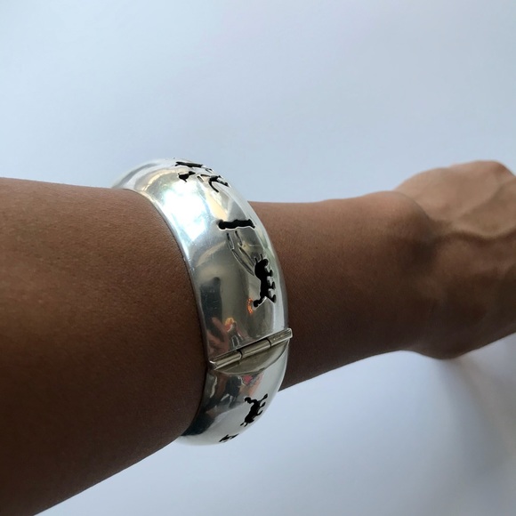 VTG Taxco México Sterling Silver Cuff Bracelet - Picture 5 of 9